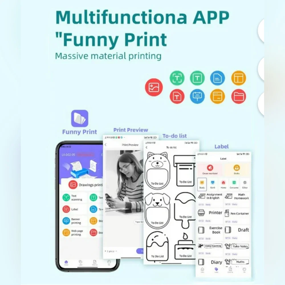 White Mini Printer